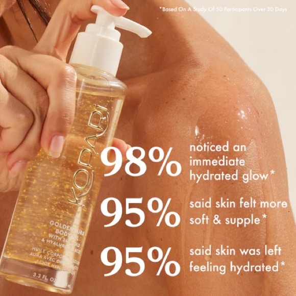 Kopari | Beauty Golden Aura Body Oil Moisturizer 24K Gold Hyaluronic Acid - Picture 10 of 11